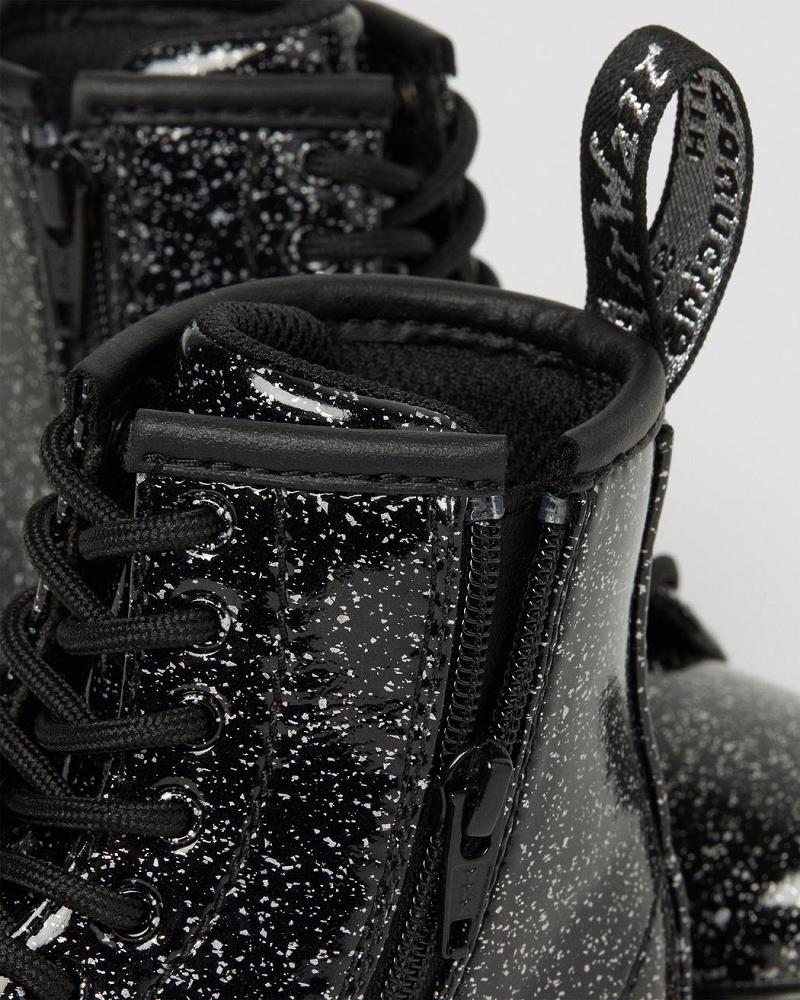 Dr Martens Toddler 1460 Glitter Snørestøvletter Barn Svarte | Norge 132AHK